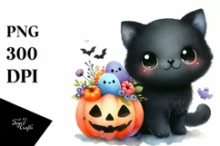 Colorful Baby Black Cat for Halloween | Sublimation | Product Image 3