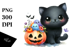 Colorful Baby Black Cat for Halloween | Sublimation | Product Image 1