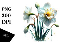 Glossy Narcissus -Like Metallic | Sublimation Clipart Product Image 3