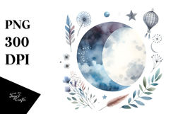 Simple Half Moon PNG Product Image 1