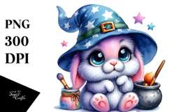 Wizard Bunny with Big Eyes PNG Product Image 1