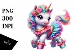 Pastel Unicorn Rumba Dancer PNG Product Image 1