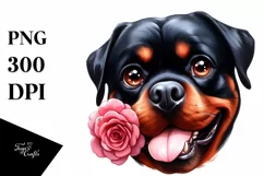 Rottweiler Big Eyes Flower | Wrestling Product Image 3