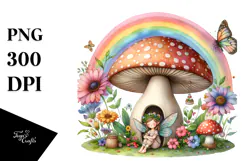 Fairy House Rainbow Scene | Clipart Product Image 1