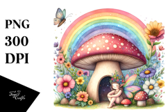 Fairy House Rainbow Scene | Clipart Product Image 1