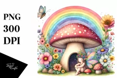 Fairy House Rainbow Scene | Clipart Product Image 3