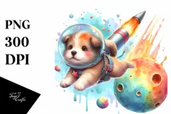 Colorful Baby Dog Meteor Dive | Clipart Product Image 3
