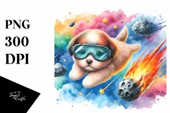 Colorful Baby Dog Meteor Dive | Clipart Product Image 3