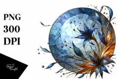 Colorful Stained Lobelia | Sublimation | Clipart Product Image 3