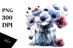 Abstract Jar Anemone Scene | Clipart Product Image 1