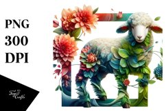 Abstract Vibrant Flowers PNG Product Image 3