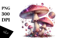 Detailed Magical Mushroom PNG Product Image 1