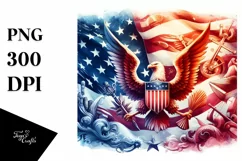 Watercolor USA Flag | Clipart Product Image 3