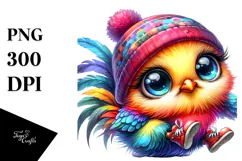 Crazy Cute Rooster with Dancing Moves PNG Product Image 1