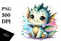 Cute Smiling Baby Dragon | Sublimation Clipart Product Image 3