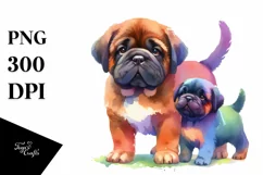 Mastiff, Cute Vibrant Mastiff | Watercolor Clipart Product Image 3