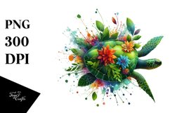 Abstract Vibrant Turtle PNG Product Image 3