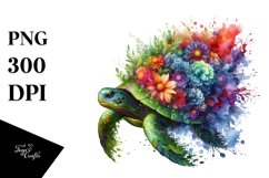 Abstract Vibrant Turtle PNG Product Image 3