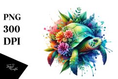 Abstract Vibrant Turtle PNG Product Image 3