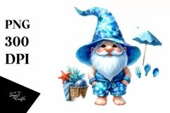 Vibrant Beachwear Gnome | Sublimation Clipart Product Image 1