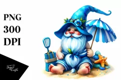 Vibrant Beachwear Gnome | Sublimation Clipart Product Image 3