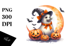 Seal Dressed for Halloween PNG Product Image 1