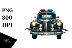 Watercolor Vintage Police Car, 20 oz Tumbler Product Image 1