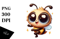 Goofy Cartoon Bee Dancing PNG Product Image 1