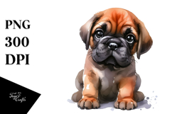Expressive Baby Mastiff, PNG Product Image 1
