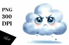 Funny Baby Cloud Portrait, PNG Product Image 1