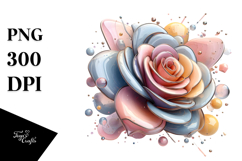 3D Looking Glossy Rose -like Abstract, 20 oz Tumbler PNG Product Image 1