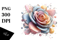 3D Looking Glossy Rose -like Abstract, 20 oz Tumbler PNG Product Image 1