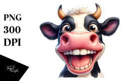 Sublimation Cow Cartoon Clipart Product Image 1