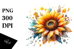 Sunflower Made of Material, PNG Product Image 1