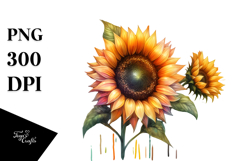 Sunflower Made of Material, PNG Product Image 1