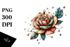 Wooden Stained Rose, Transparent PNG Product Image 1