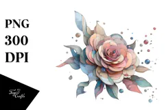 Wooden Stained Rose, Transparent PNG Product Image 1