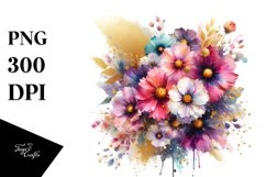 Vibrant Bouquet with Cosmos Splash | Clipart Product Image 3