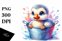 Baby Snow Goose in Bucket Clipart Product Image 3