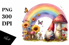Whimsical Gnome House with Mushroom in Autumn Product Image 1