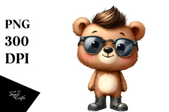 Watercolor Expressive Baby Bear | Clipart Product Image 1