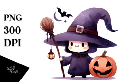 Cute Halloween Warlock PNG Product Image 1