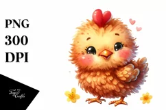 Vibrant Colorful Brownish Sewed Plush Chicken | Sublimation Product Image 1