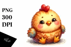 Vibrant Colorful Brownish Sewed Plush Chicken | Sublimation Product Image 3