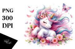 Baby Unicorn Tumbling Spring Petals Product Image 1