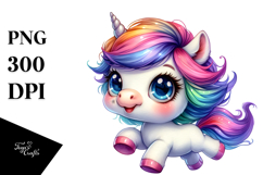Funny Baby Unicorn PNG Product Image 1