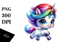 Funny Baby Unicorn PNG Product Image 1