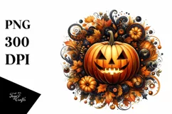 Detailed Halloween Pumpkin | Sublimation Clipart Product Image 3