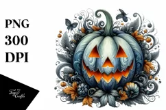 Detailed Halloween Pumpkin | Sublimation Clipart Product Image 3