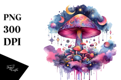 Magical Celestial Mushroom Tarot PNG Product Image 1